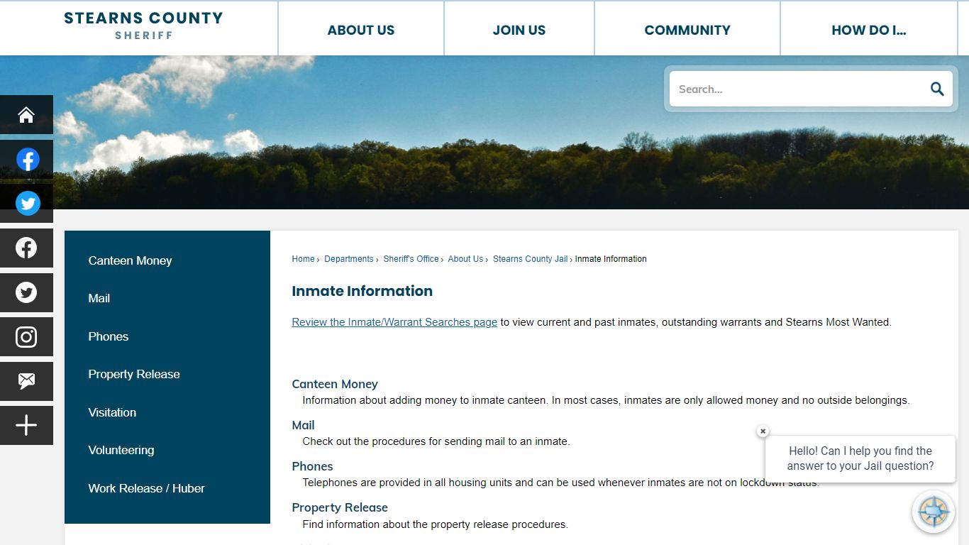 Inmate Information | Stearns County, MN - Official Website